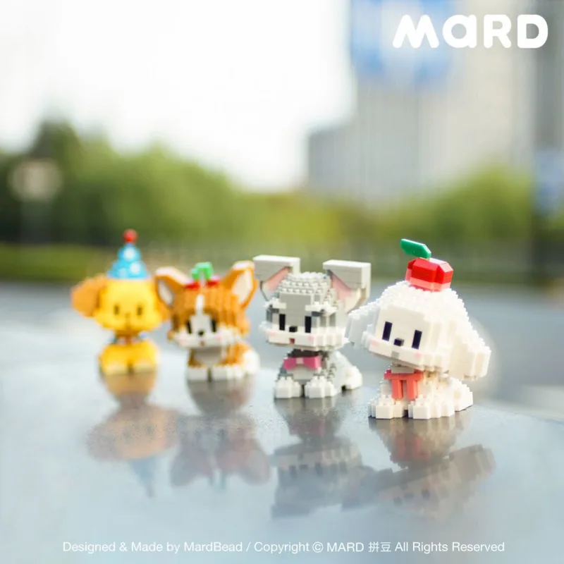 Micro Building Blocks Dog Figures Animal Model Bricks DIY Assembly Educational Toys Cute Pet Corgi Poodle Birthday Gift Kids