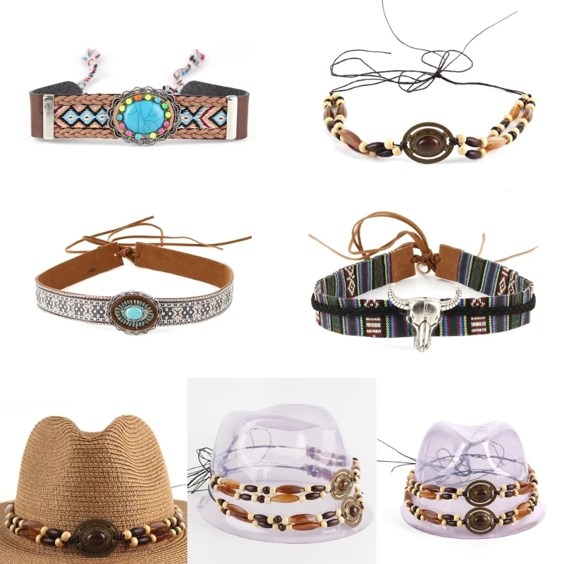 DIY Hat Bands Western Hat Belt Bands Cowboy Hat Bands Hatband Mexicans Hat Bands