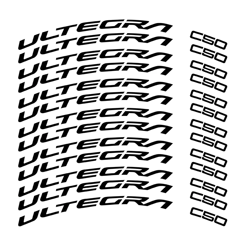 R8170-UT C50 Wheelset Stickers Road Bike Wheels Sticker Bicycle Rim Decals Cycling Decorative Waterproof Cycle Accessories