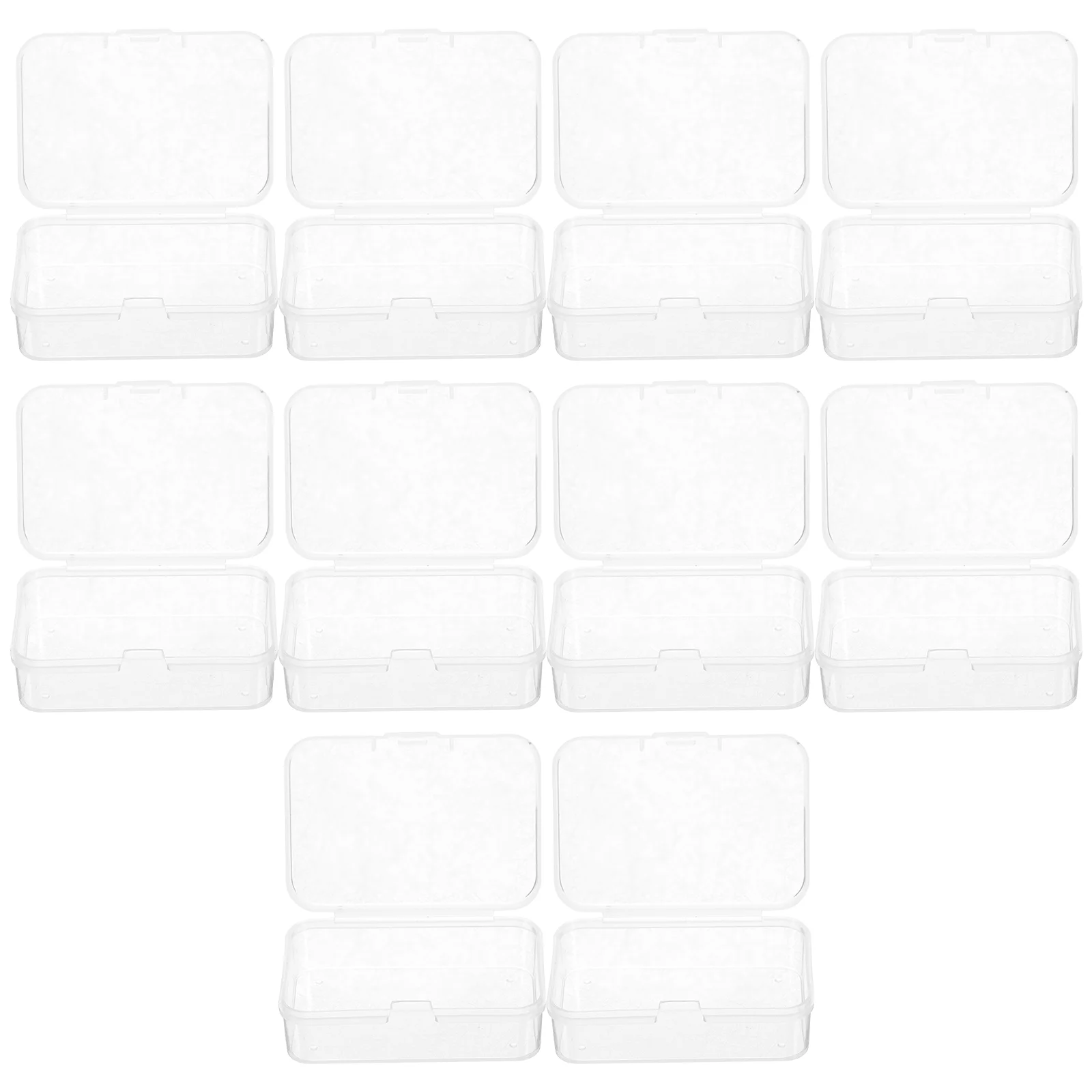 10 Pcs Highly Transparent Box Beads Organizer Case Earplugs Storage Container Small Containers With Lids Rectangular Mini Boxes