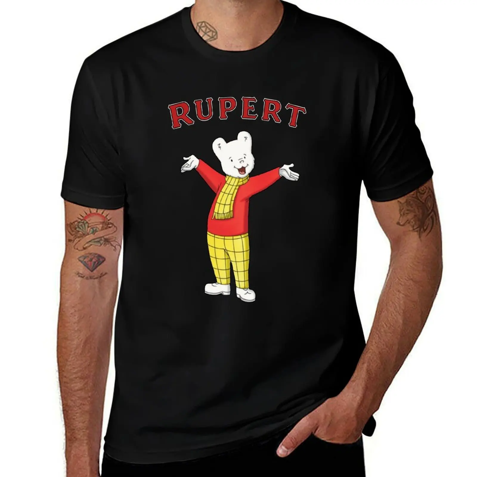 Rupert the bear T-Shirt Novelty Graphic Tee Shirt T-Shirt