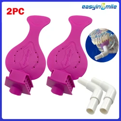 2Pcs/1Pcs EASYINSMILE Dental Bite Block Saliva Ejector Suction Tube Mouth pieces Isolation Adapter Sealed DryShield HVE tube