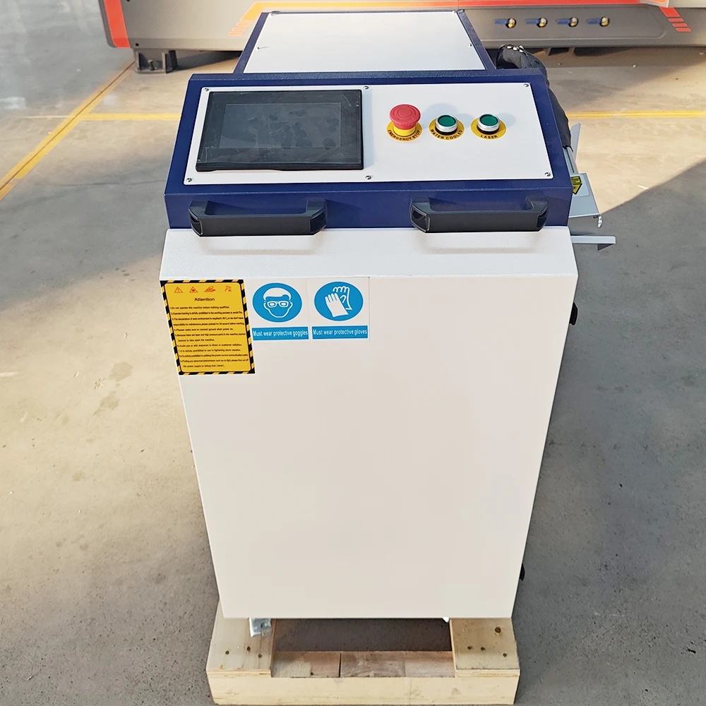 Fiber Laser Cleaning Machine, Raycus MAX BWT Laser Source, 300mm Cleaning Width, Water Cooling, Easy Operation