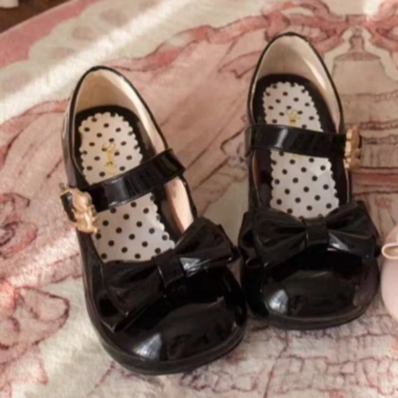 Women Shoes Sweet Cute Bow Flats Fashion Shallow Mouth Single Shoes Mary Jane Shoes Classic Round Head Lolita Shoe Zapatos Mujer image 4