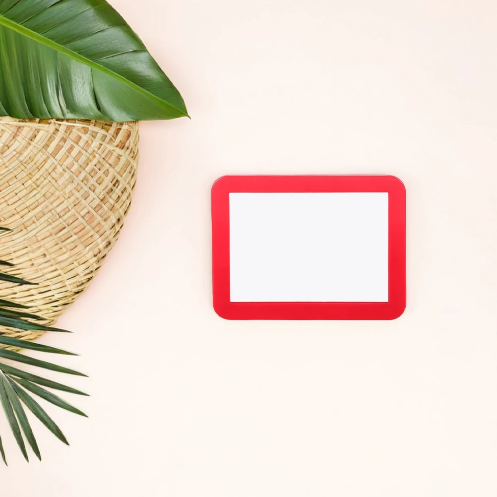 

2pcs Magnetic Makeup Mirror Rectangular Vanity Mirror For Locker Bathroom Cabinet Desk Portable Travel Home Use Red