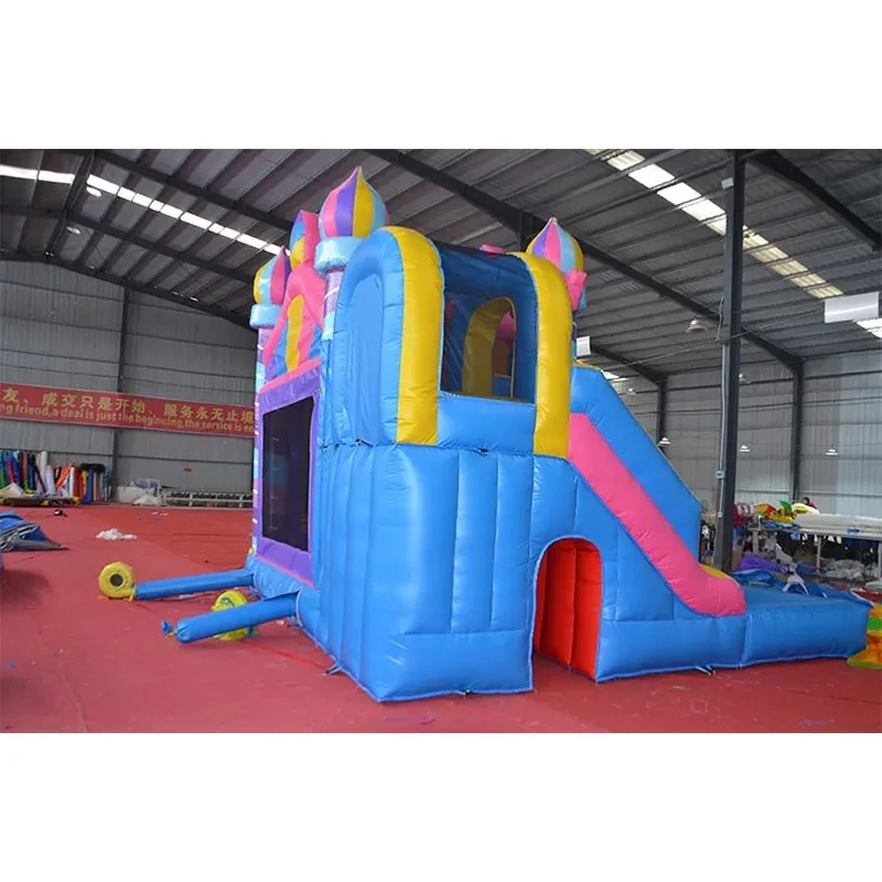 Candy-themed Inflatable Castle, Commercial Trampoline and Slide Combination, Party Rental.