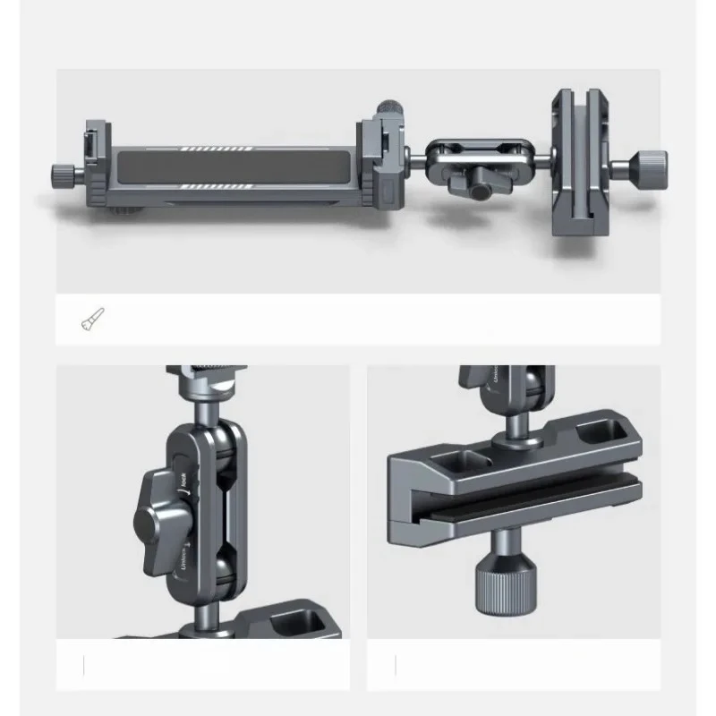 Universal Metal Tablet Holder 360° Adjustable Phone Clip Mount for iPad Huawei Samsung Drawing