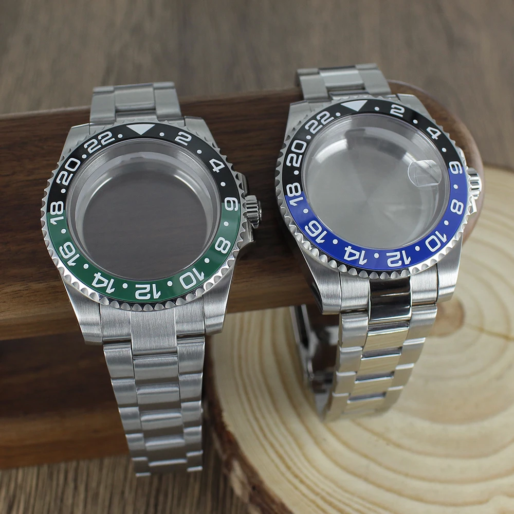 

40mm Men's NH35 Case For ​NH34 NH35 NH36 NH38 Miyota8215 ETA2824 PT5000 SUB GMT Sloping Bezel Watch Case Oyster Strap Accessory