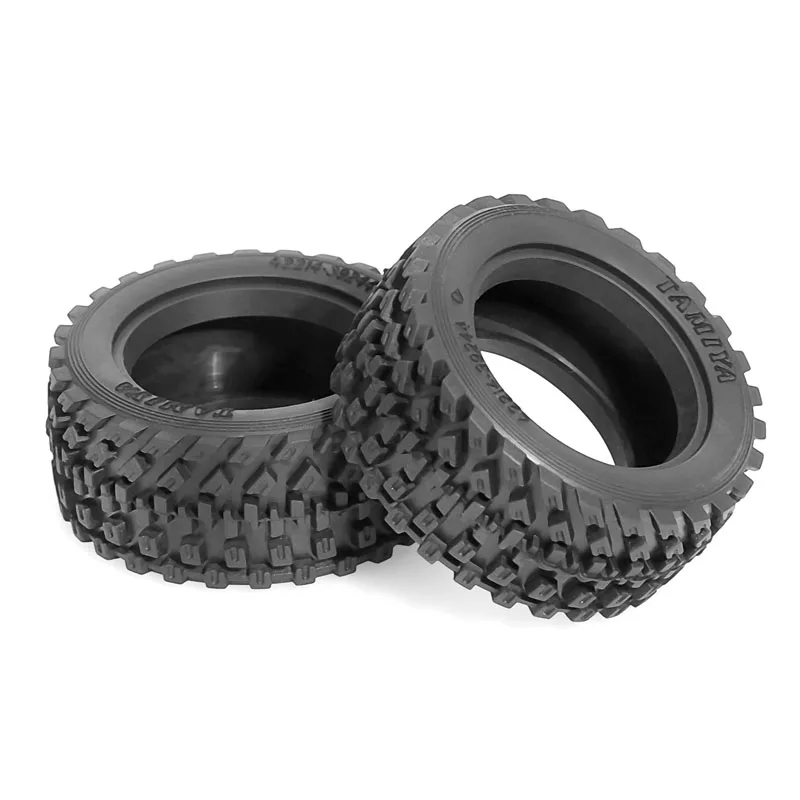

Tamiya 60D Soft Rally Tires - Leather Grain RallyBlock for M-Cars (60mm) 2pcs/4pcs - 51427 Meijiaxin 1/14 Rally Car Universal