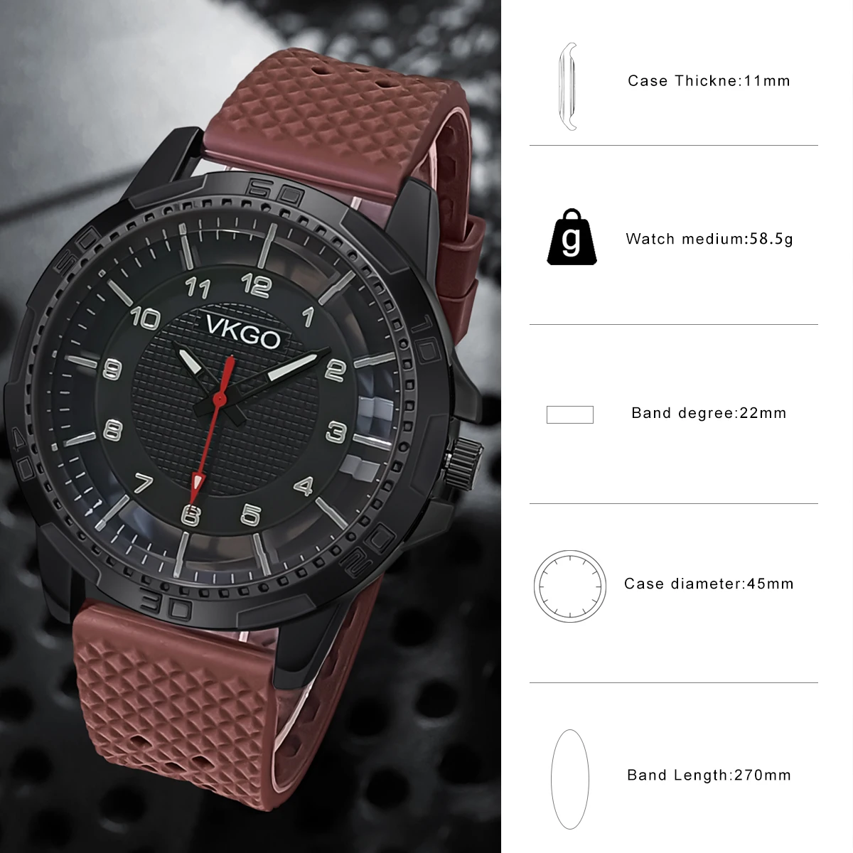 Quartz Watch For Men Fashion Watches Silicone Strap Clock Man Watch Brand Gift Relogio Masculino montre homme