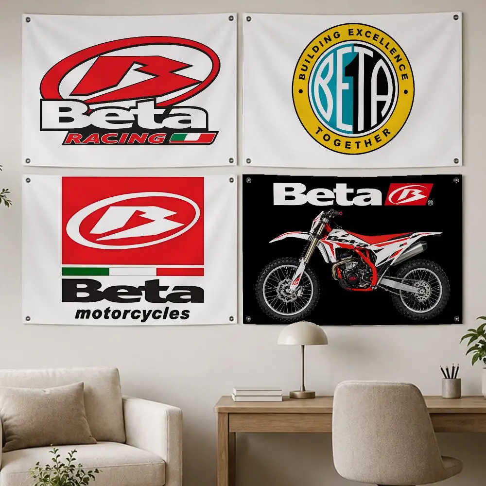 Pro Brand Beta Racing Flags Room Home Decor Wall‑Hanging Art Banner, Outdoor for Bedroom Party Background Decoration