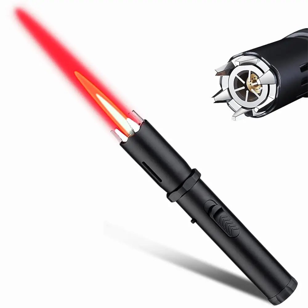 

Ailexpress Recommendation - Torch Lighter, Jet Flame Butane Lighter with Safety Lock, Windproof Adjustable Flame Refillable Buta