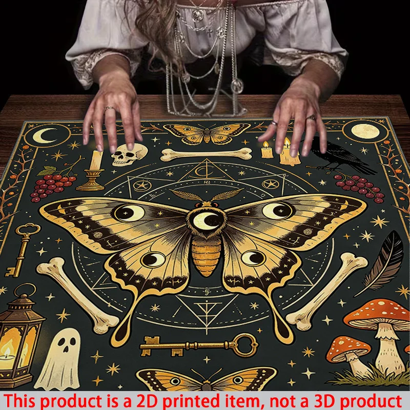 Boho Tarot Witchy Tablecloth Astrology Altar Mat Occult Mystic Reading Cloth Decoration