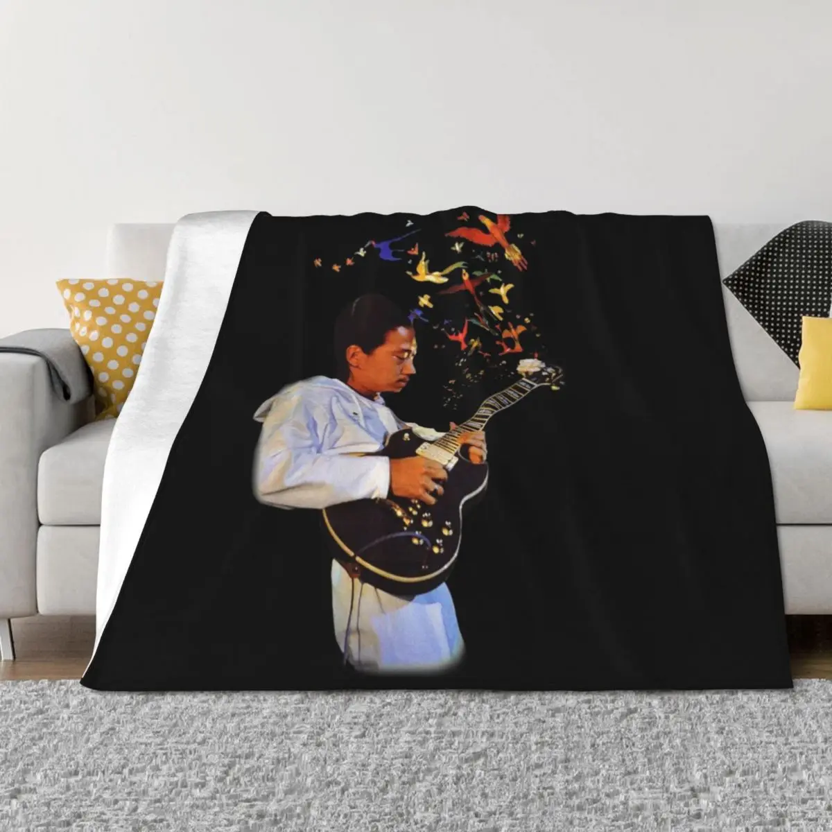 

Masayoshi Takanaka Throw Blanket Soft Plush Plaid anime Multi-Purpose Blankets