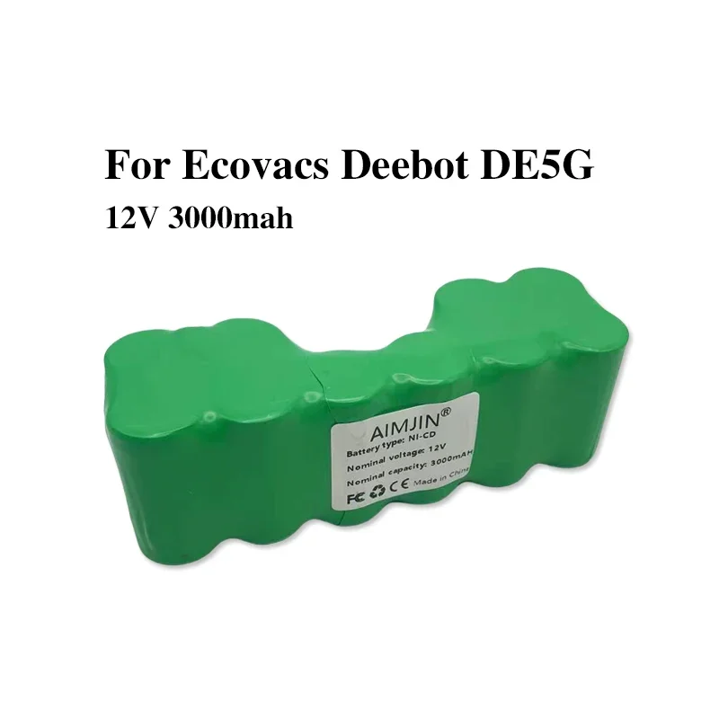 High Quality Battery for Ecovacs Deebot DE33 DE35 DE55 DE5G DD35 DM87 DM88 DG716 12V 6800mAh Robot Vacuum Cleaner Batttery Pack