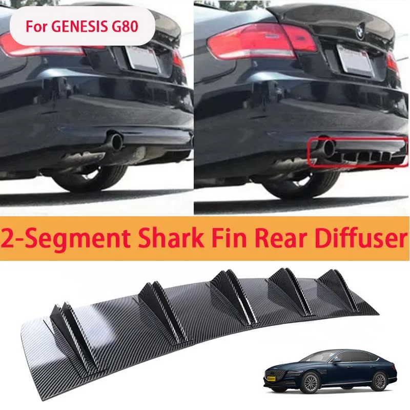 For GENESIS G80 Shark Fin Rear Diffuser Split Chassis Spoiler Auto Aerodynamic Parts Aerodynamic Modification