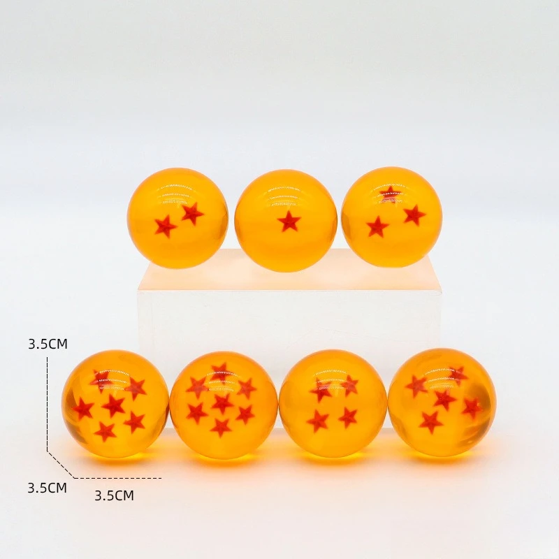 2,7 см, 7 шт./компл., Dragon Ball Z, аниме Son Goku Shenron Dragonball, хрустальный шар, фигурка из смолы, модель игрушки, детский подарок, брелок