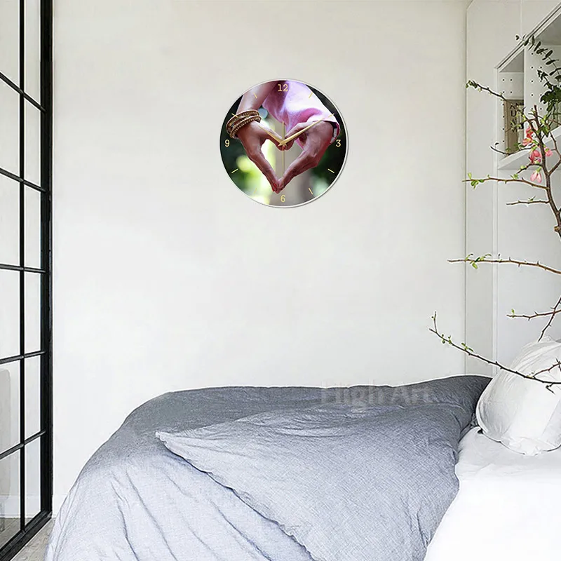 [customized] Wall Art Clock Quartz Clock Print Your Photos on the Clock Silent ClockMother\'s Day Birthday Christmas Gifts 14inch