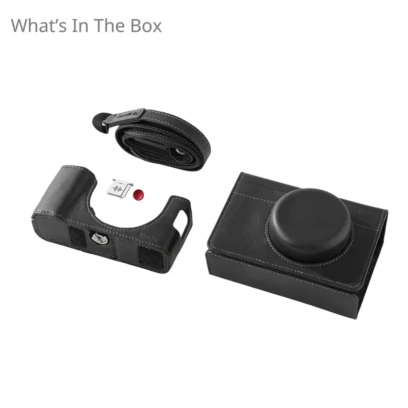 Kit de meia capa de couro SmallRig para câmera FUJIFILM X100VI com alça de ombro, botão de liberação do obturador de sapata -4558/5622