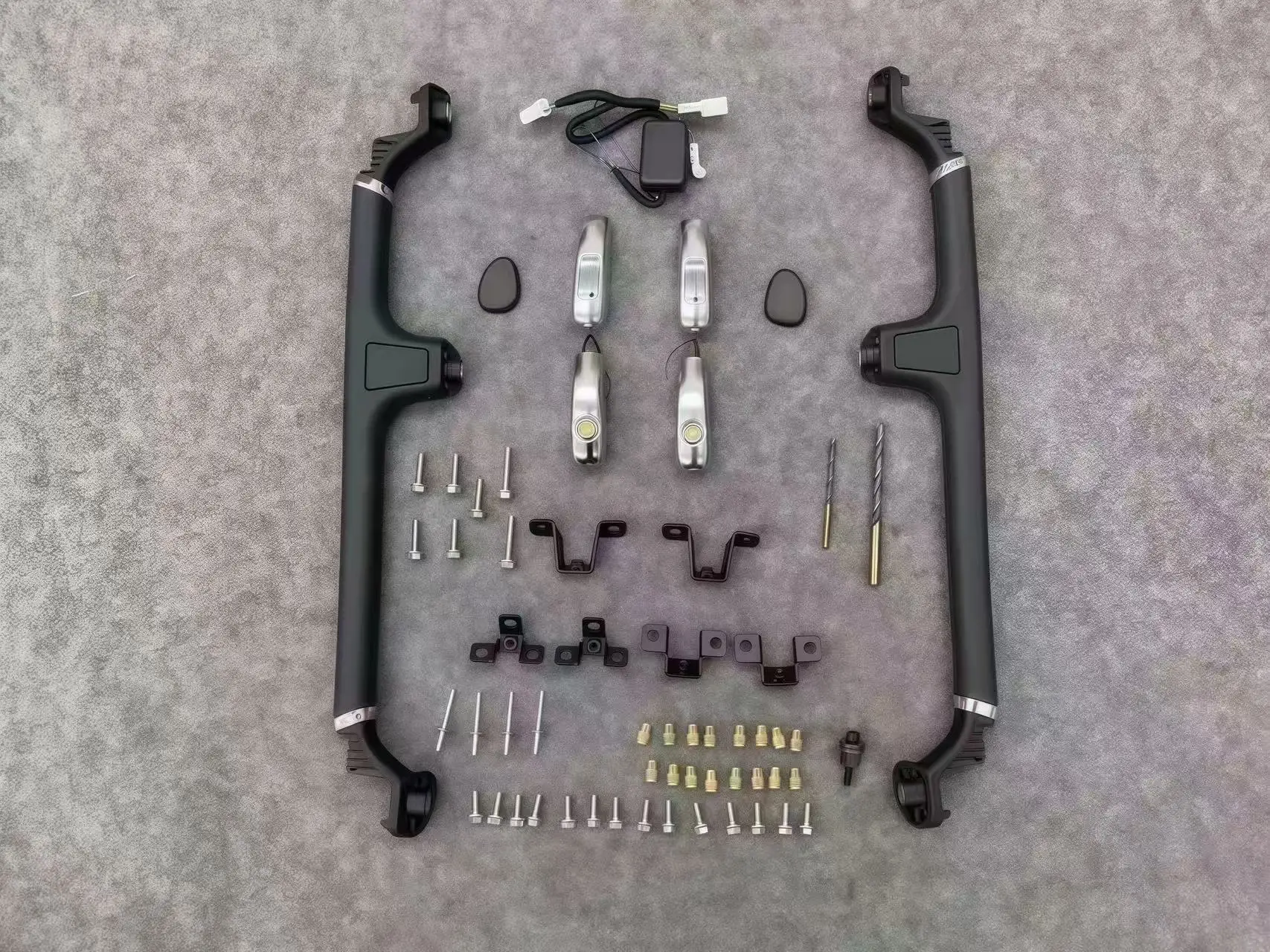 سيارة 30 سلسلة مقبض الباب المركزي لتويوتا ألارد Vellfire 20 سلسلة ترقية مقبض الباب مع زر التبديل مصابيح أرضية #6