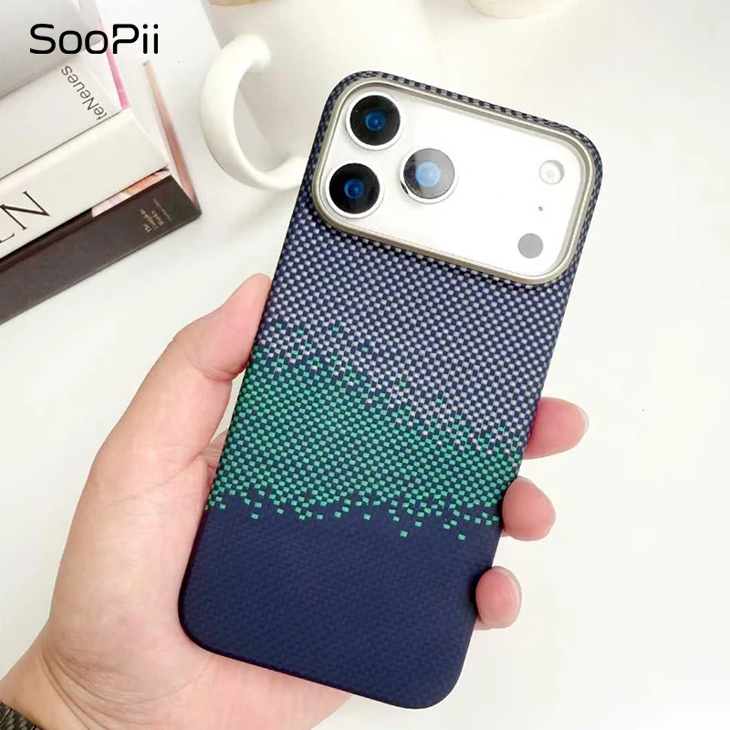 

Чехол SooPii ArmorAir для iPhone 17 Pro Max, совместимый с Magsafe, ультратонкий и легкий минималистичный чехол, созданный из кевлара