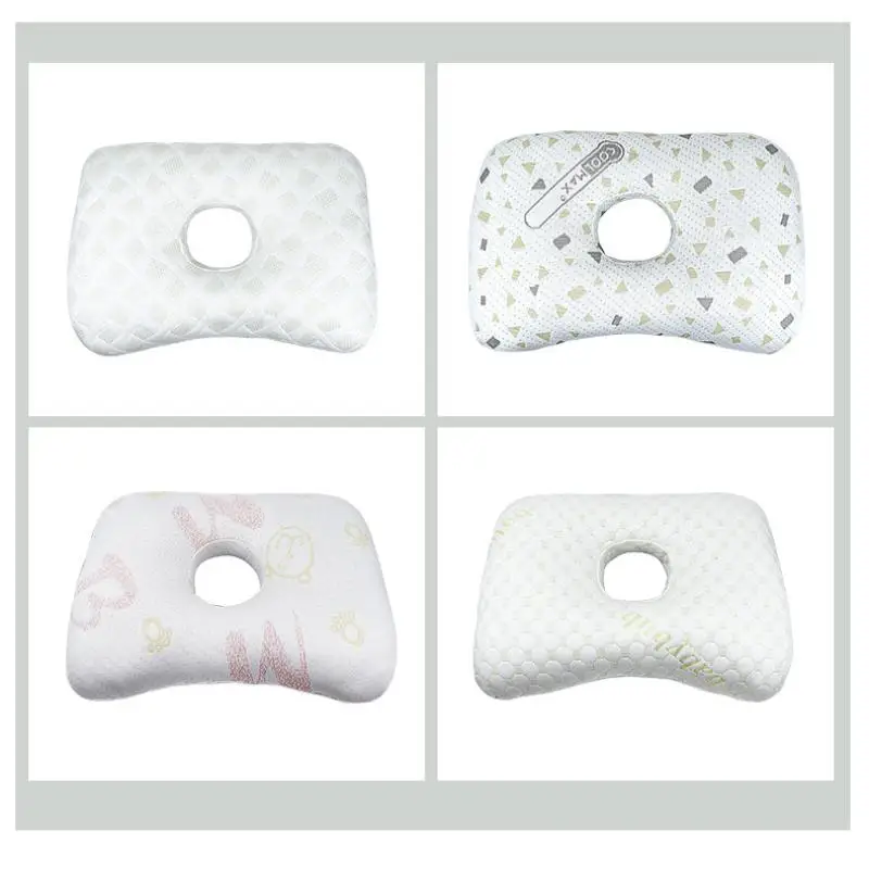 Breathable Ergonomic Pillow With Ear Hole Portable Comfortable Earring Pillow Cotton Filling Ear Piercing Pillow
