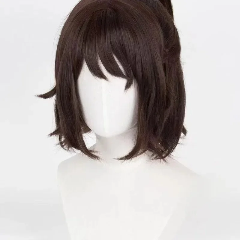 w3-d'6c\f-abc123「進撃の巨人」ハンジのコスプレ用、合成繊維の短いストレートウィッグ、アニメコスプレ、かわいい女の子、耐熱性2-a'5\f8-h'