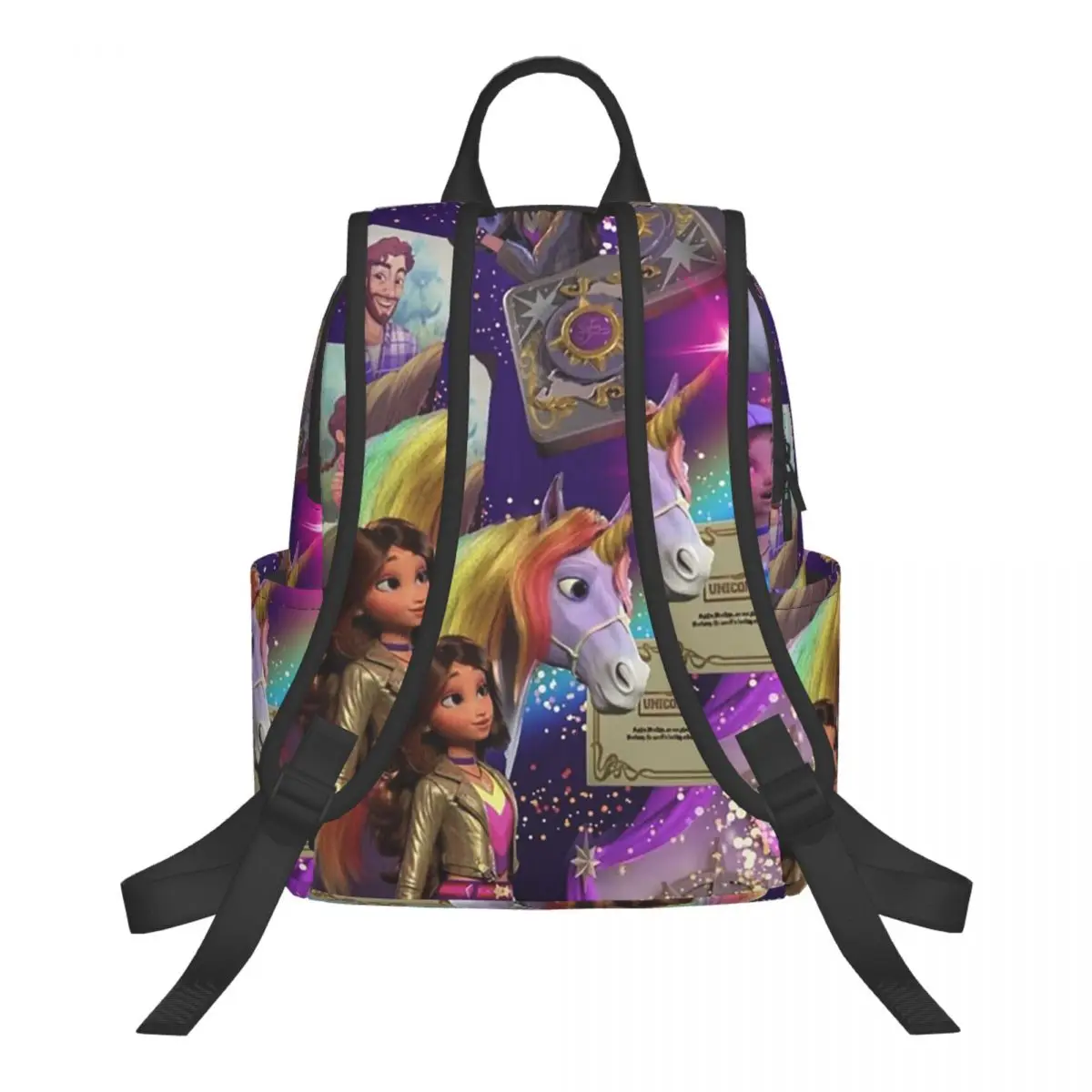 Unicorn Academy Animation Girls Backpack Student BookBag Kids School Bag Laptop Shoulder Bags Boys Girls