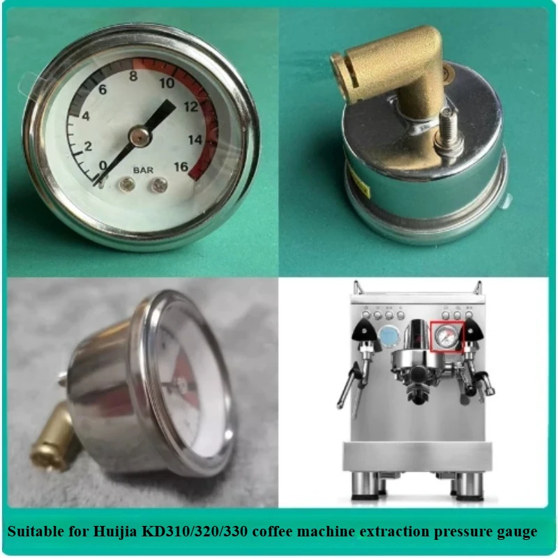 Suitable for Huijia KD310/320/330 Italian Coffee Machine, Extraction Pressure Gauge, Water Pressure Gauge, 16 Bar Accessories