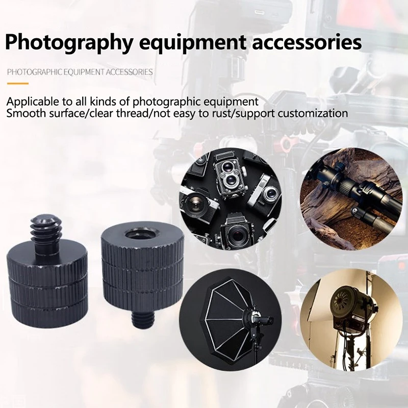 1/4" 3/8" 5/8" M8 M6 Male To Female Thread Screw Mount Converter Adapter Mic Bracket Stand Tripod Plate SLR Camera Accessories