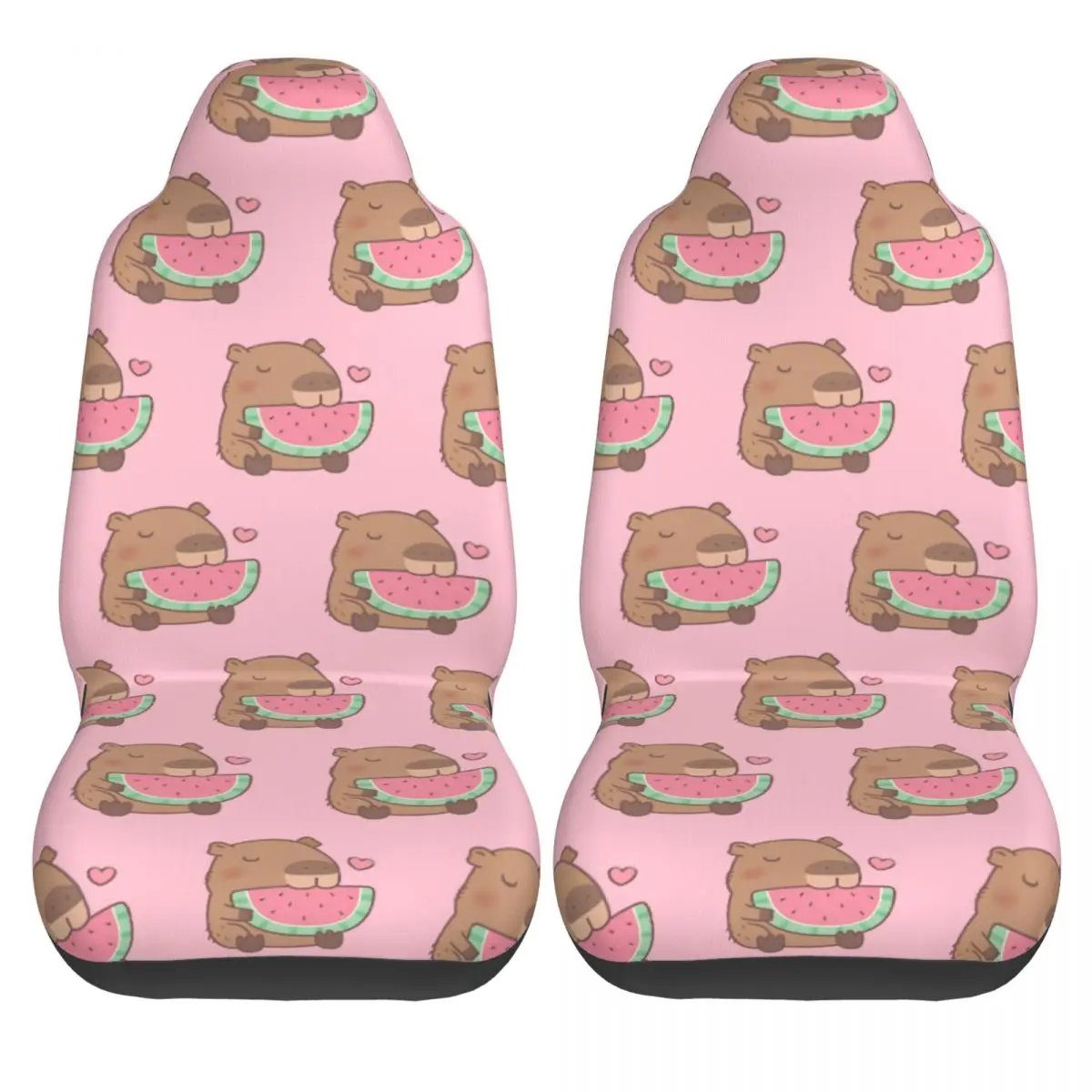 Capybara Loves Watermelon Car Seat Cover Protector Interior Accessories Suitable For All Kinds Models Car Seat Covers Fishing