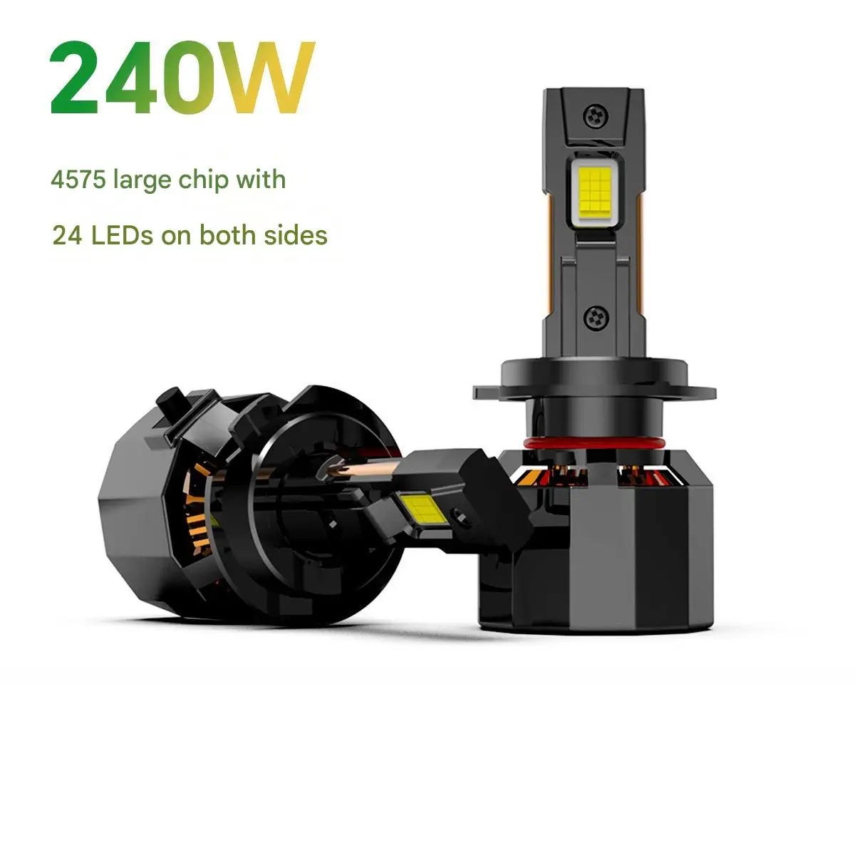 

High Power Dual Copper Tube LED Headlight h4 h7 led Ultra Bright Focused Beam Car LED Bulb Automotive Front Headlamp
