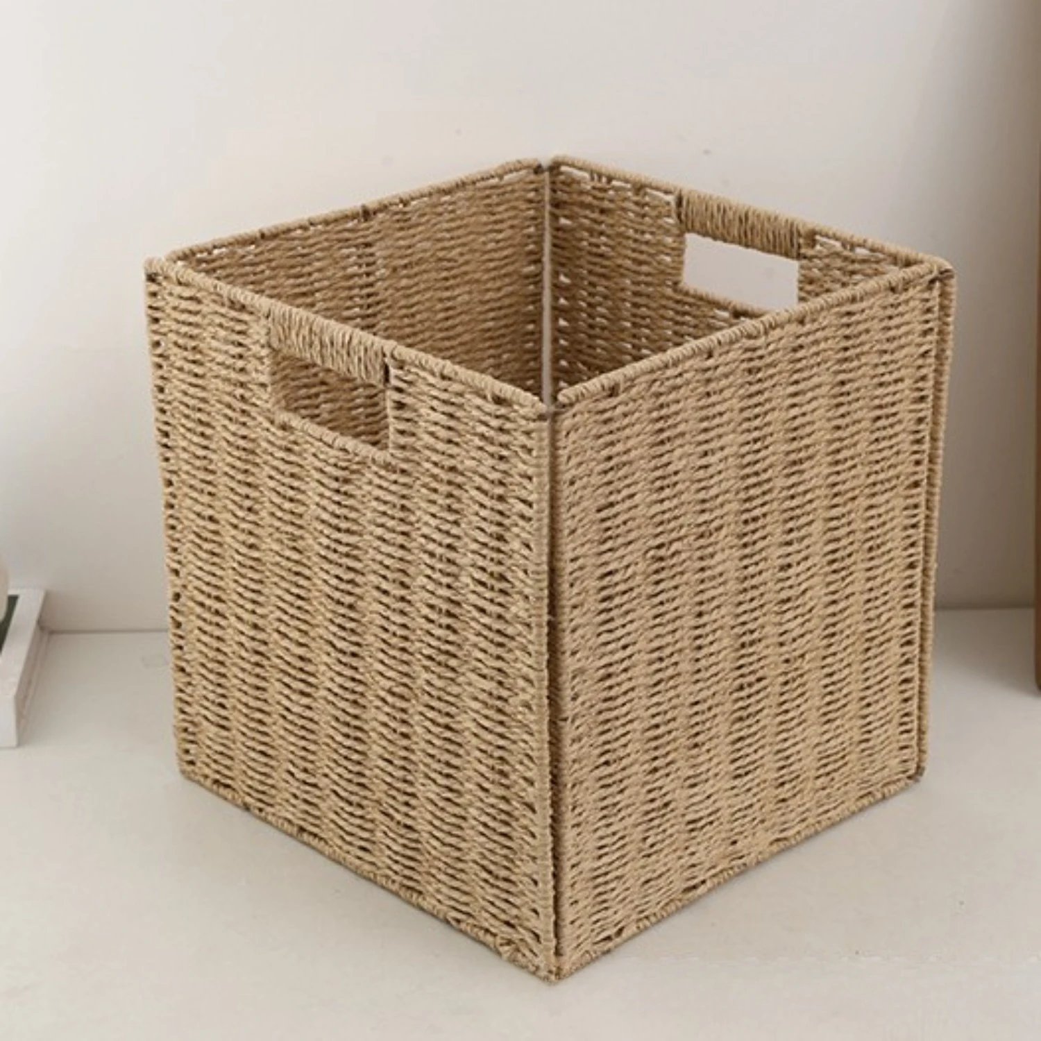 

Handmade Rattan Storage Baskets, Foldable, Toy Storage, Household Wardrobe Woven Basket,
