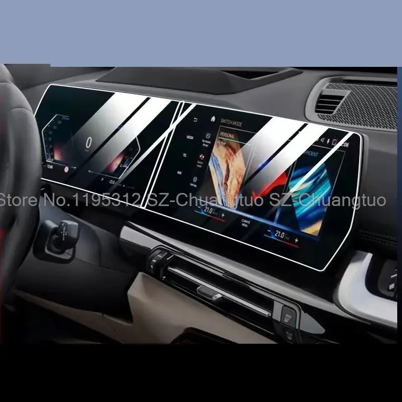 Screen protectorTempered glass   For BMW U10 U11 X1 IX1 2023 2024 Car infotainment radio GPS Navigation interior Accessories  