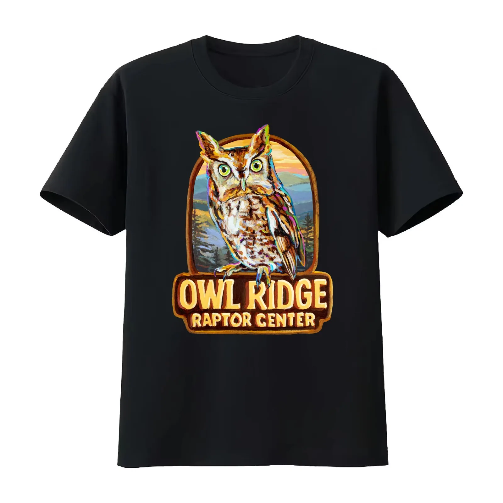 Owl Ridge Raptor Center Eastern Screech Owl Nugget T-Shirt Summer Casual Cotton Tee Oversized Streetwear Tops 100% Cotton
