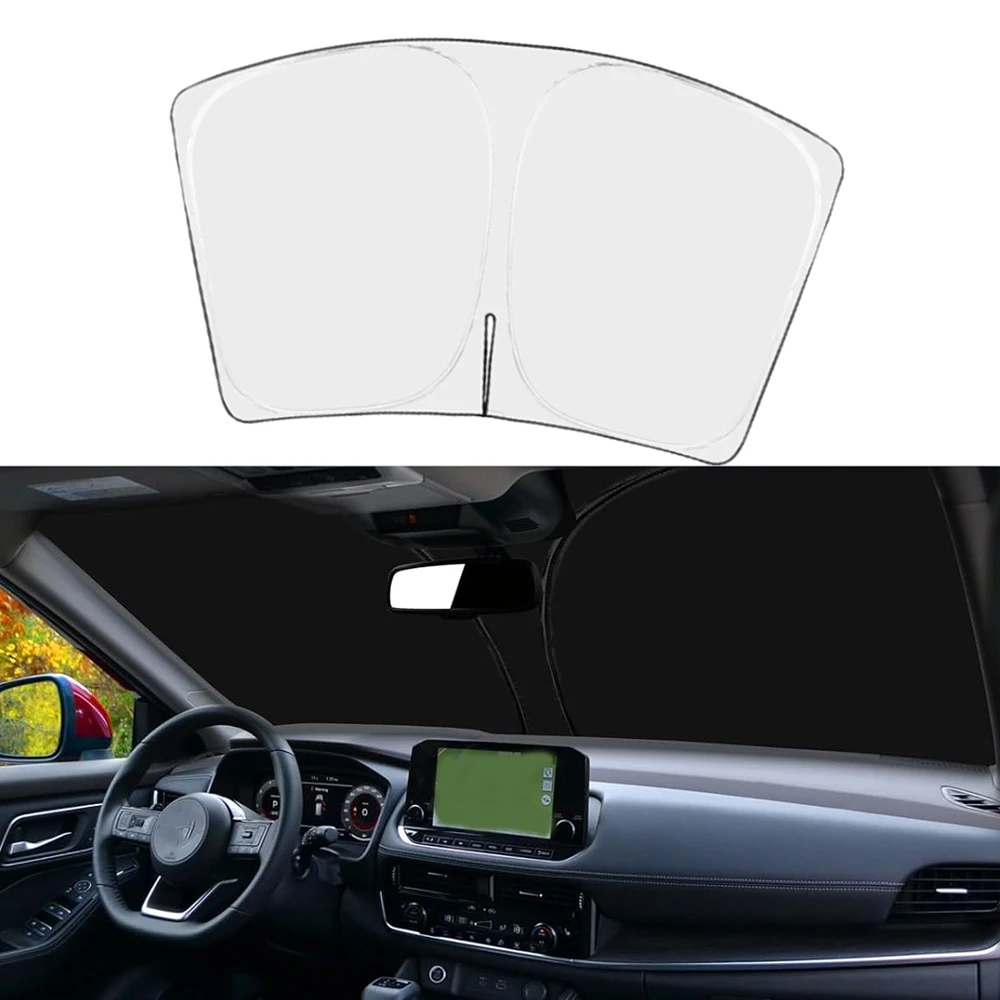 

Car Front Window Sunshades Visor Cover For Nissan Rogue 3rd Gen(Not for Rogue Sport) 2021-2024 Front Windshield Heat UV Sunshade