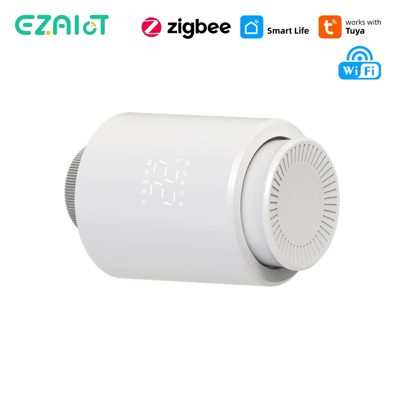 

EZAIOT Smart Tuya Wi-Fi/ZigBee3.0 Привод радиатора TRV Программируемое термостатическое приложение Дистанционный регулятор температуры Alexa Google