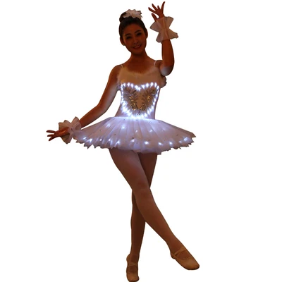 

Luminous Tutu Adult Costume Opening Dance Wedding Led Light Fluorescent Dress Children Pommel Dress Performance Dress