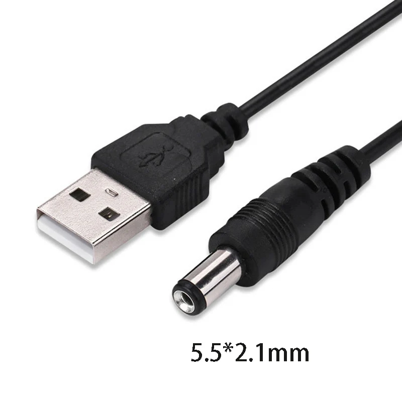 USB to DC Charging Cable 1M 5V Round Hole 5.5*2.1mm Plug 5V Power Supply Wire Computer Router Charger Cable Adapter Extend Cord