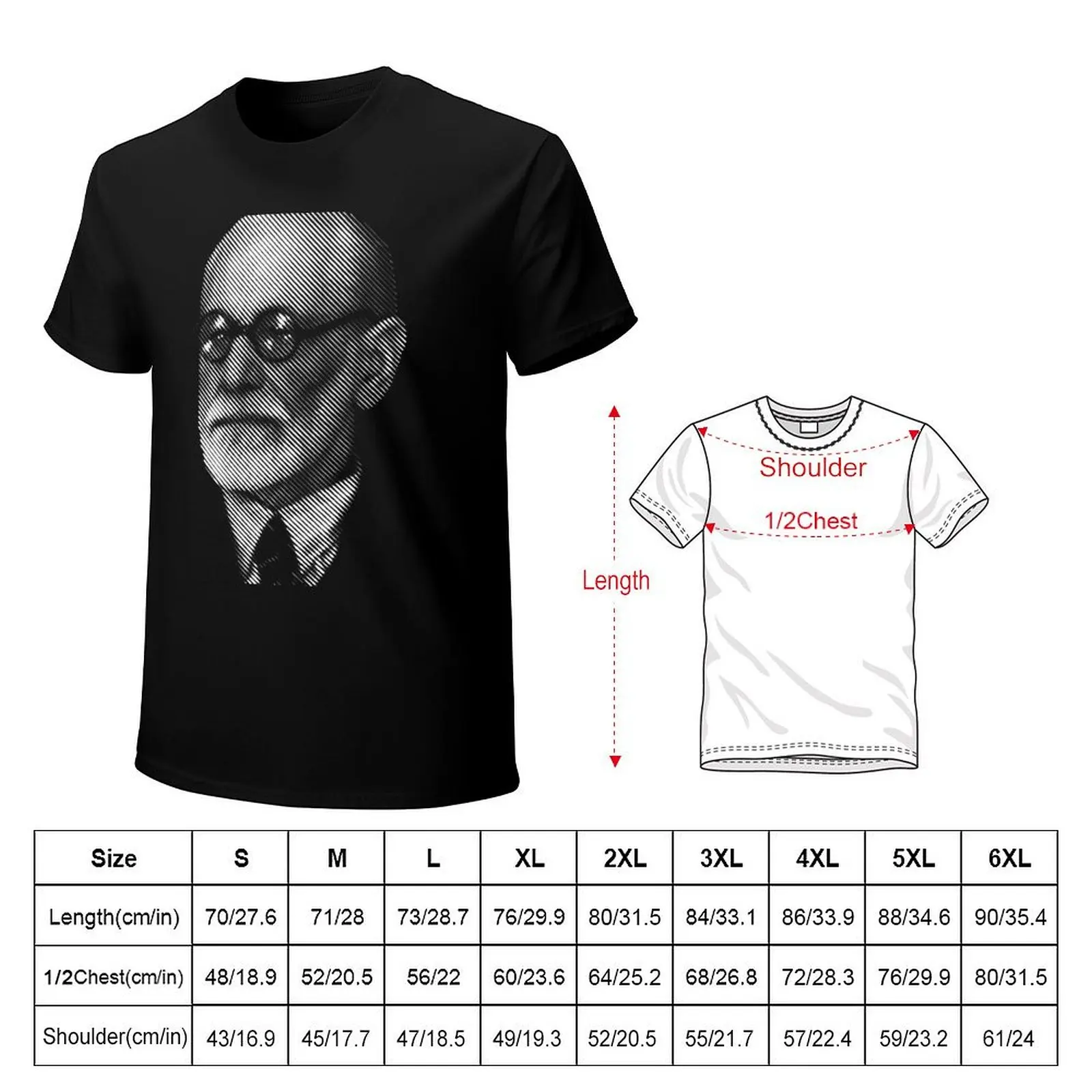 Sigmund Freud T-Shirt Casual Light Summer Short Sleeve Top