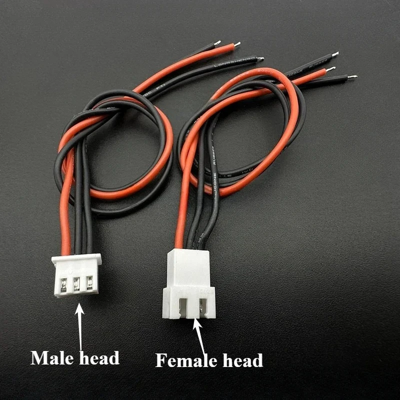 20Pcs/lot JST-XH Cable Pitch 2.54mm Single Male/Female 2P 3P 4P 5P 6P RC Lipo Battery Balancer Charger Plug Wire Connector 22AWG
