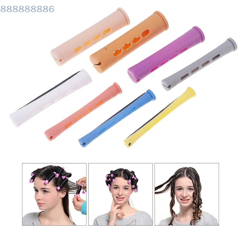 [B]10pcs DIY Long Short Hair Curler Rods Rollers Curling Maker Accessory For Woman Household Professional Barbershop Salon