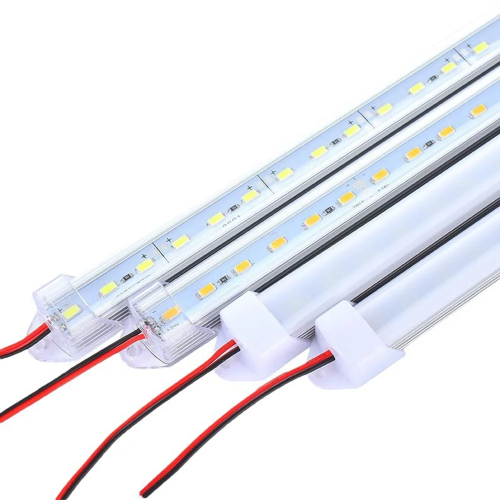 5PCS 50cm SMD5630 LED Bar Light DC12V 24V Super Bright 36LEDs LED Hard Bar Strip Light with Tube Waterproof Cover Car Cabinet