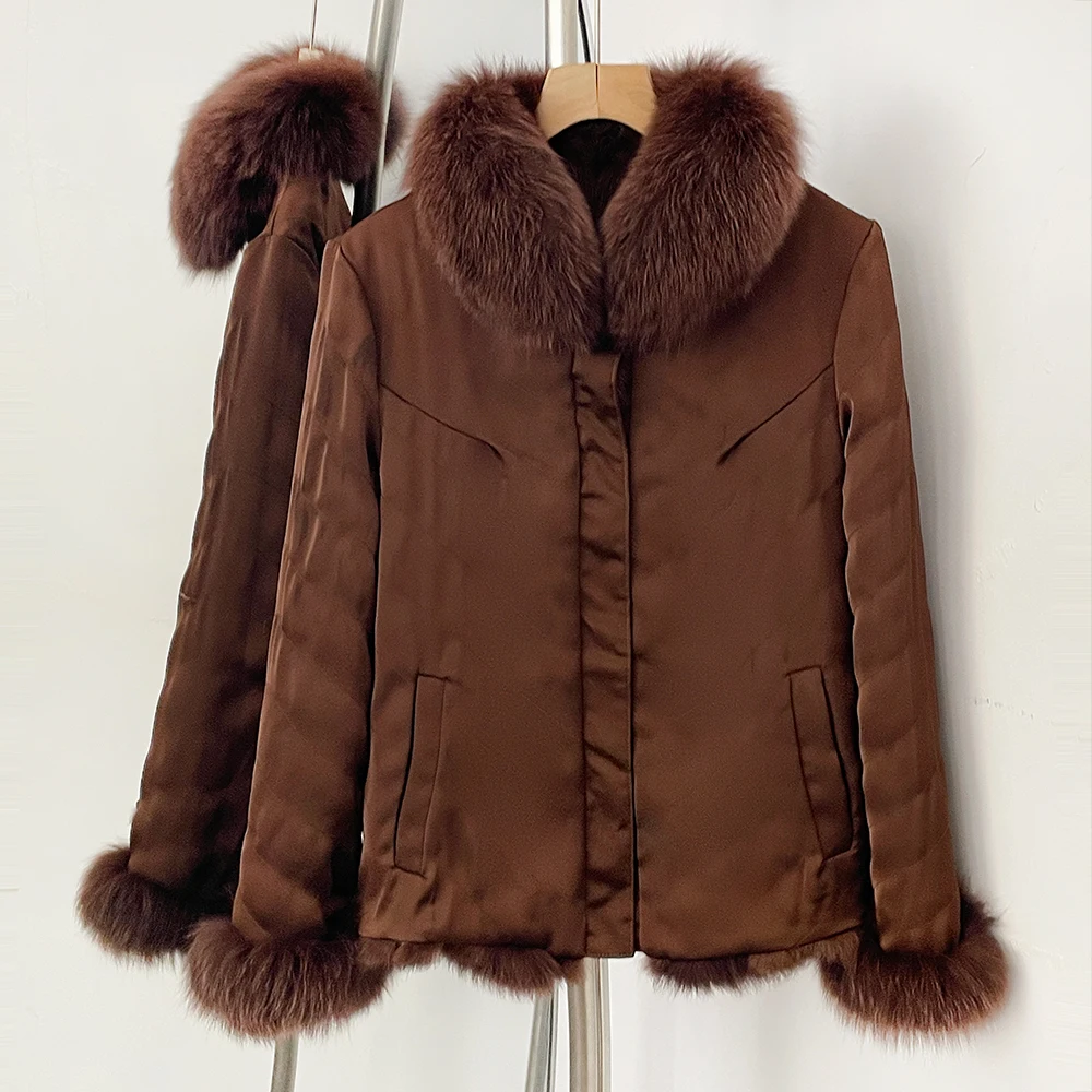 OFTBUY Custom Luxury Long Full Real Fur Coat for Women Streetwear Thick Warm Winter Real Fur Overcoat High-End Custom Outerwear