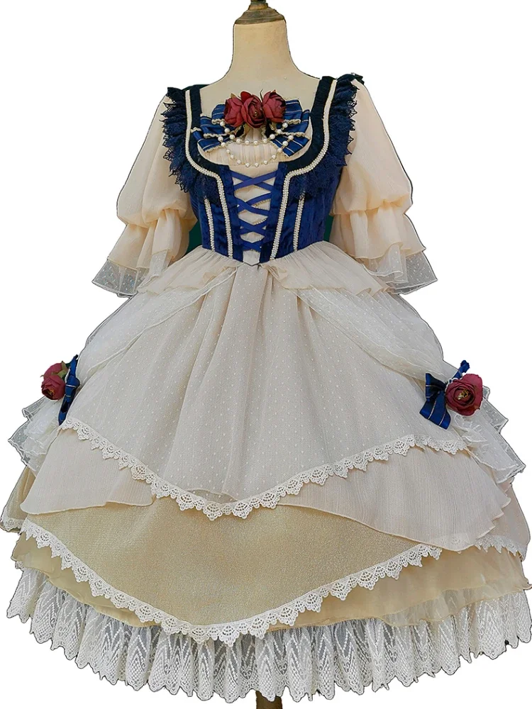 Miss Snow ~ Sweet Lolita Corset Split Lolita Skirt Top & Skirt Set by Infanta