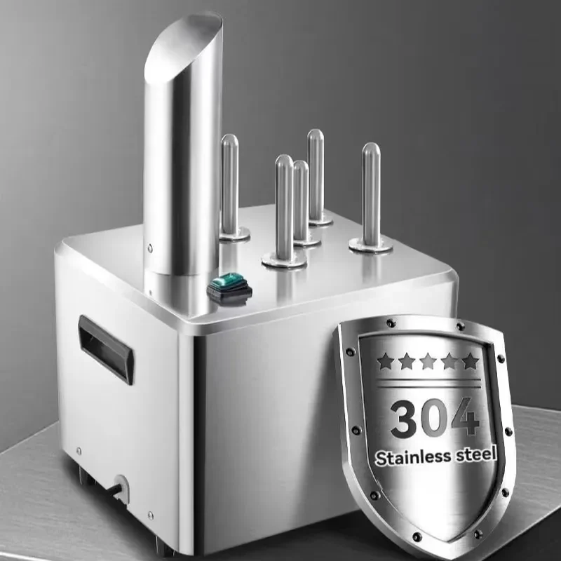 Commercial 5 Head Electric Cup Washer Machine for Bar Hotel Restaurant Glass Cleaning Drying and Polishing Equipment Heavy