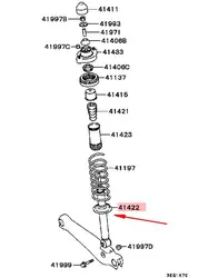 2 PC Rear Suspension Shock Absorber fit for Mitsubishi Lancer Colt 1995-2003 CJ1A CJ2A CJ4A CK1A CK2A CK4A MR244217