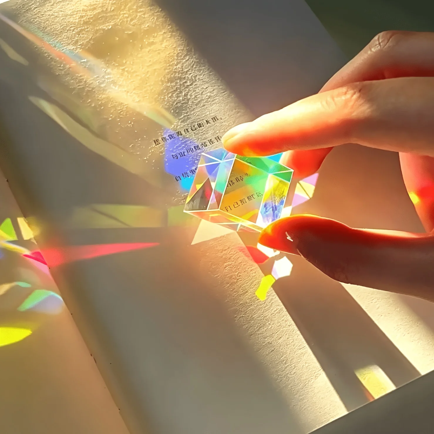 3cm Color Crystal Prism 3cm Color Splitting Cube Photography Prop Home Decoration Festival Gift Glass Ornament