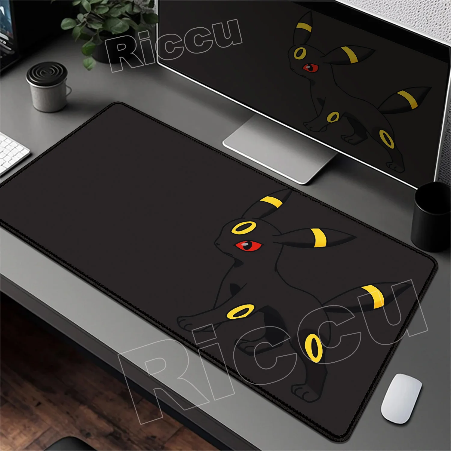 New Kawaii Gaming Keyboard Mats XXL Large P-pokemon Umbreon Desk Mat Laptop Japan Cool Anime Mouse Pad PC Gamer Cabinet Mousepad