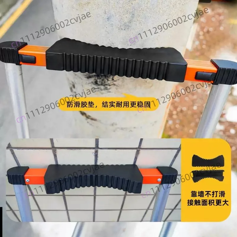 Aluminum Telescopic Ladder 5M 6M 8M Portable Straight Design with Hook Wheel for Engineering and Household Use view 3